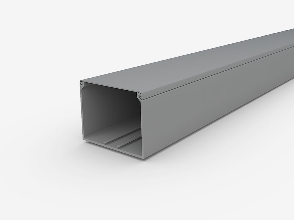 Cable trunking with standard cover system